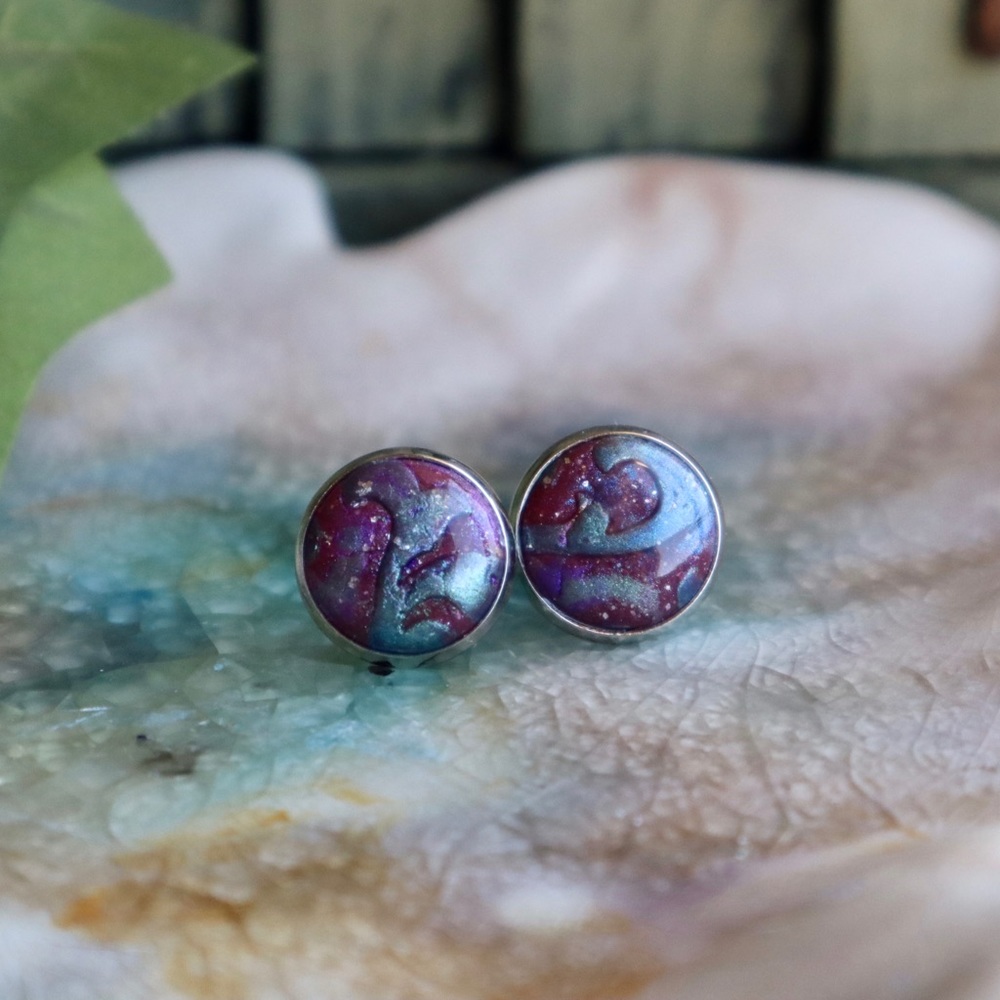 Handmade Polymer Clay Stud Earrings